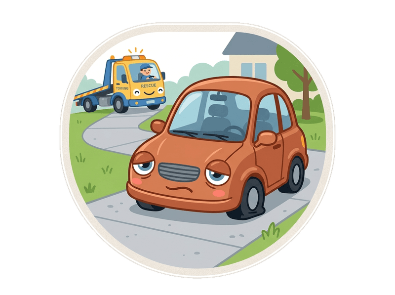 Illustration of non-runner collection service by Scrap Car Purley